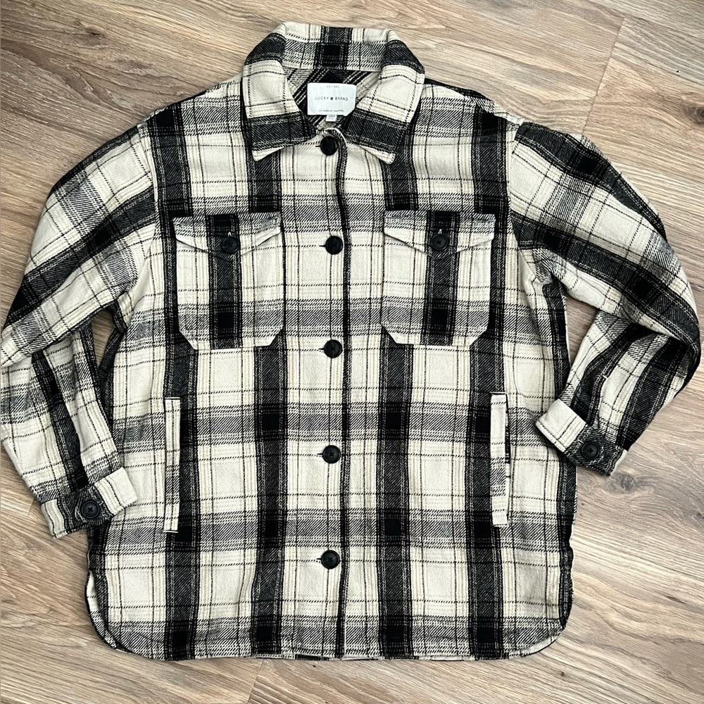 Lucky Brand Women’s Plaid Shirt Jacket M